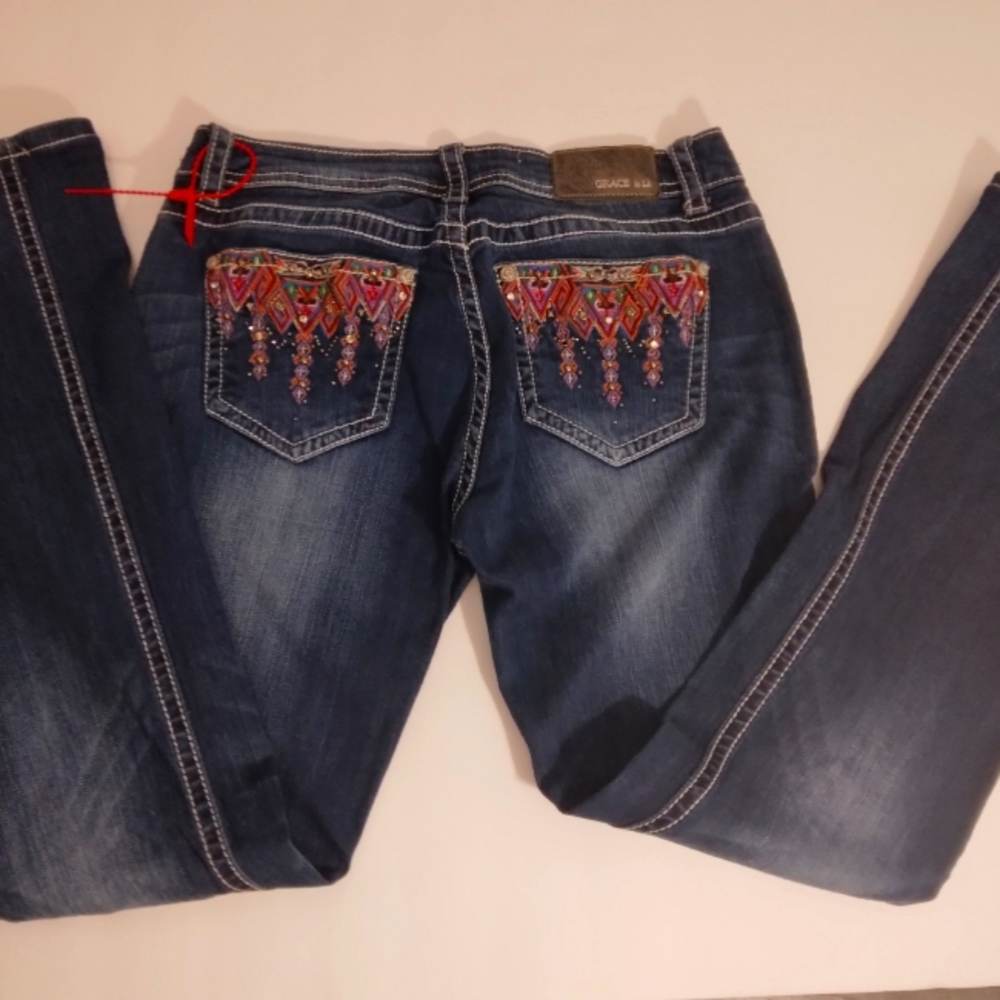 Womans GRACE IN LA SIZE 30 embellished jeans
